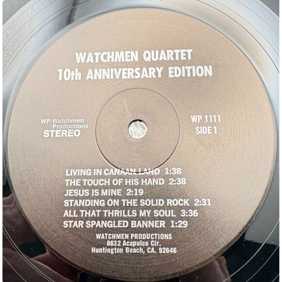 The Watchmen Quartet 10th Anniversary Edition Vinyl LP 80s Gospel in Shrink - Picture 2 of 7